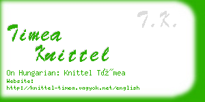timea knittel business card